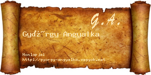 György Angyalka névjegykártya